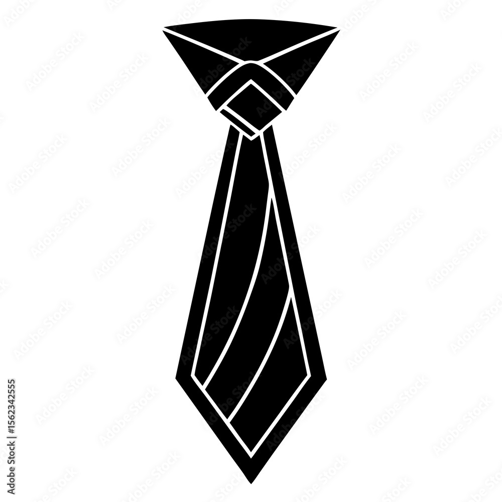 black and white striped tie