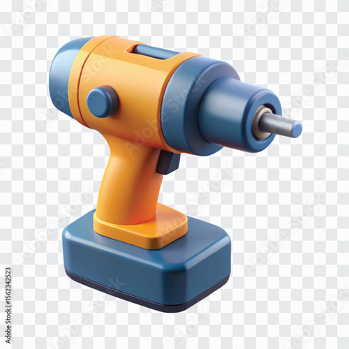 3D Drill Machine Icon | Power Tool Equipment, Construction Gear Symbol