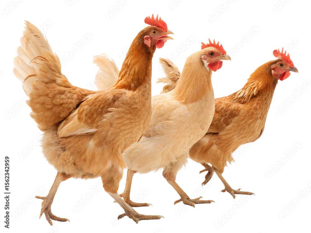 Fototapeta premium chicken on white background