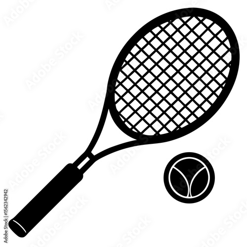 tennis racket and balls