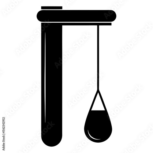 vector illustration of test tube with liquid