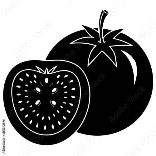vector illustration of a tomato