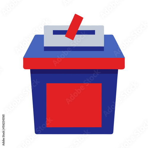ballot box with the flag of russia