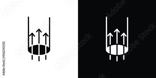Air suction icon isolated silhouette on white background. Vector illustration.