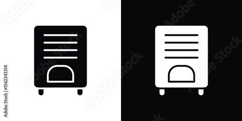 Air purifier icon isolated silhouette on white background. Vector illustration.
