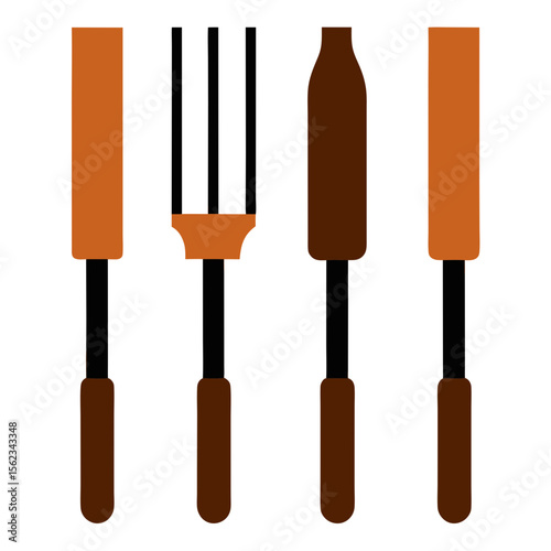 set of screwdriver bits isolated