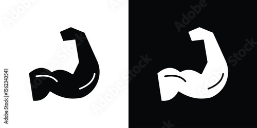 Arm icon isolated silhouette on white background. Vector illustration.