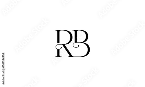 RB initial letters, monogram logo