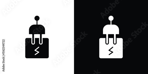 Circuit Breaker icon isolated silhouette on white background. Vector illustration.