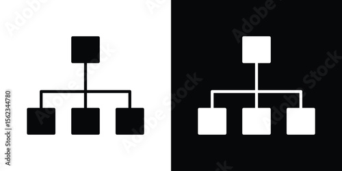 classification icon isolated silhouette on white background. Vector illustration.