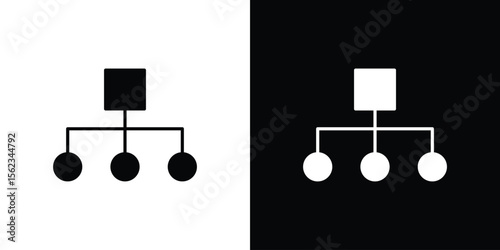 classification icon isolated silhouette on white background. Vector illustration.