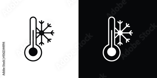 Cold icon isolated silhouette on white background. Vector illustration.