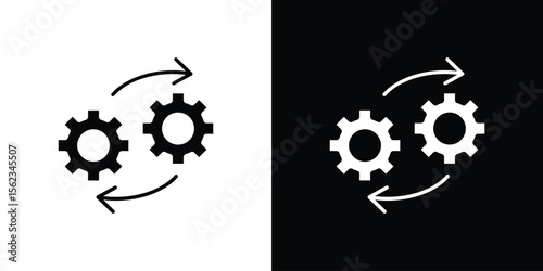 Devops icon isolated silhouette on white background. Vector illustration.