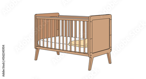 Safe and comfortable baby crib for peaceful night's sleep