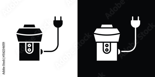 Garbage disposal icon isolated silhouette on white background. Vector illustration.