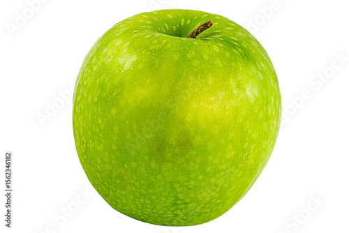 ripe tasty green apple isolated on Transparent background. !