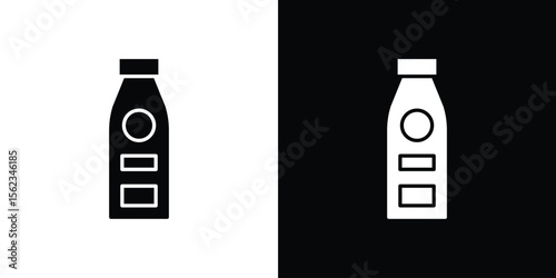 Gin icon isolated silhouette on white background. Vector illustration.