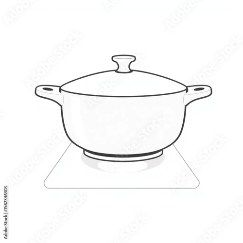 A ceramic casserole dish on a hob