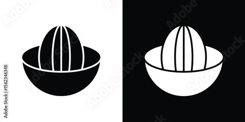 Hand Juicer icon isolated silhouette on white background. Vector illustration.