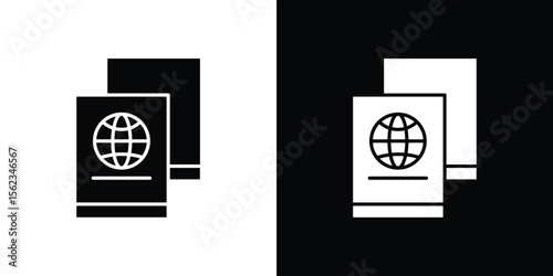 Immigration icon isolated silhouette on white background. Vector illustration.