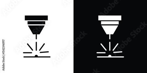 Laser machine icon vector, Symbol, logo illustrations