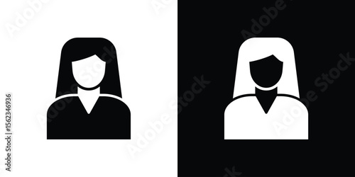 Lawyer icon isolated silhouette on white background. Vector illustration.