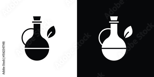 Massage oil icon isolated silhouette on white background. Vector illustration.