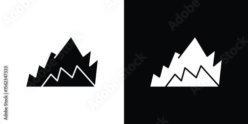 Mountain icon vector, Symbol, logo illustrations