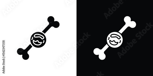 Multiple myeloma icon isolated silhouette on white background. Vector illustration.