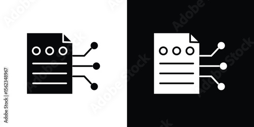 Smart contract icon isolated silhouette on white background. Vector illustration.