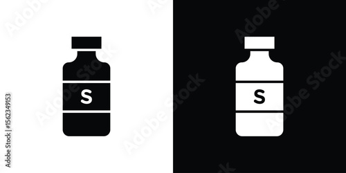 Solvent icon isolated silhouette on white background. Vector illustration.