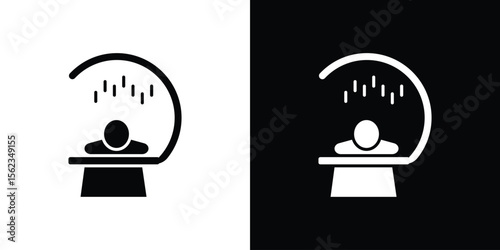Solarium icon isolated silhouette on white background. Vector illustration.