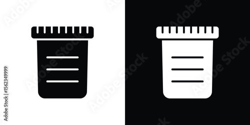 Urine test icon isolated silhouette on white background. Vector illustration.