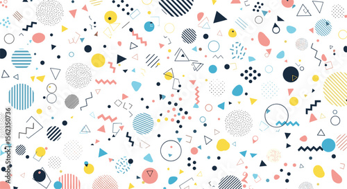An abstract array of geometric shapes for digital art