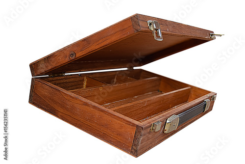 Wooden Cash Register isolated on Transparent background. !
