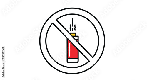 No open flame safety precaution symbol for flammable materials