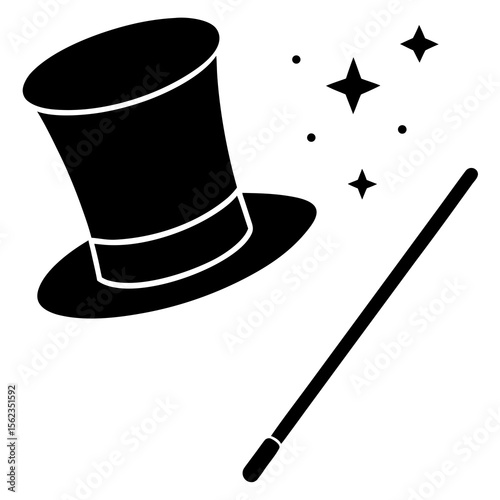magic hat and magic wand