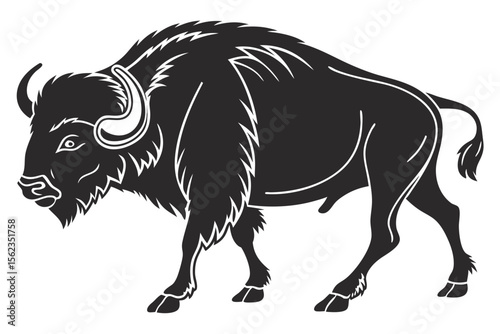 buffalo sihouette black vector