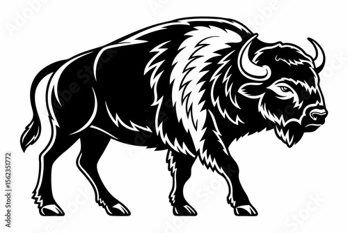 buffalo sihouette black vector