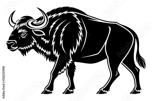 buffalo sihouette black vector