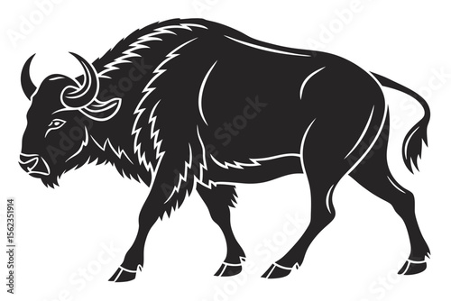buffalo sihouette black vector