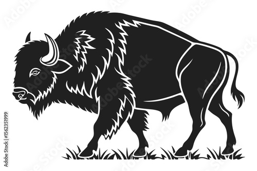 buffalo sihouette black vector