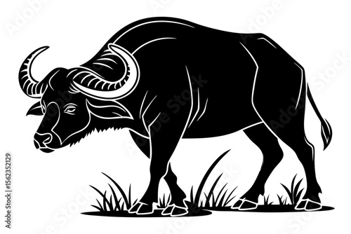 buffalo sihouette black vector