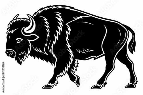buffalo sihouette black vector