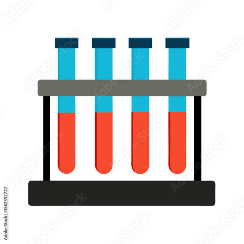 test tube with chemical formula