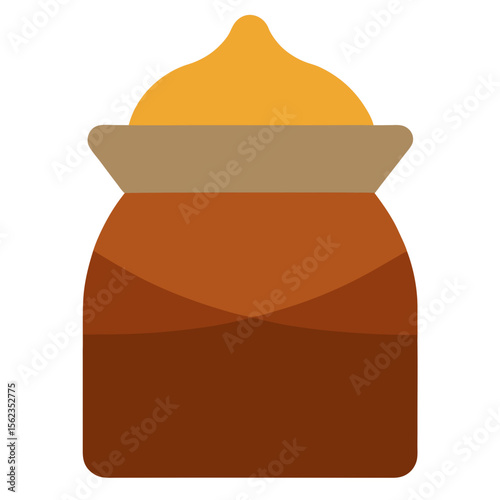 clay pot isolated on white background