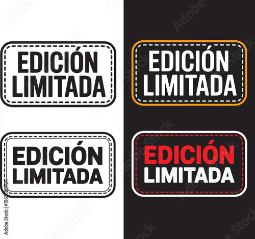 Spanish limited edition label printable tag vector