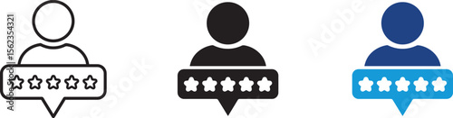 Customer product rating with five stars icons set , symbol of customers rating for product or service. vector illustration. 