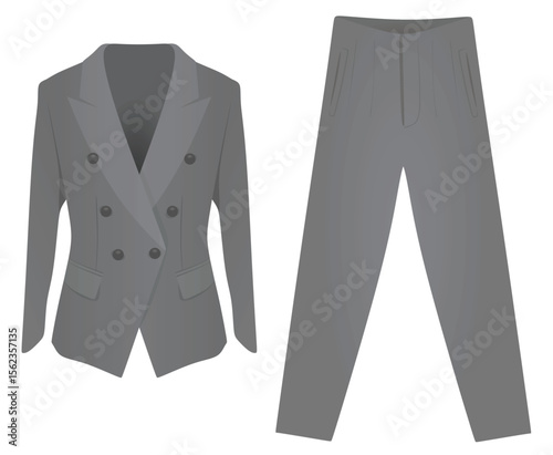 Suit and pants. vector illustration	