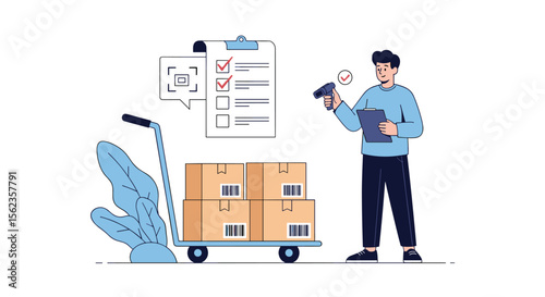 Efficient logistic management streamlining delivery services and supply chain optimization